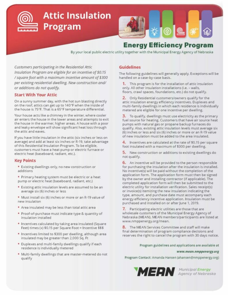 Mean Energy Efficiency Attic Insulation Flyer